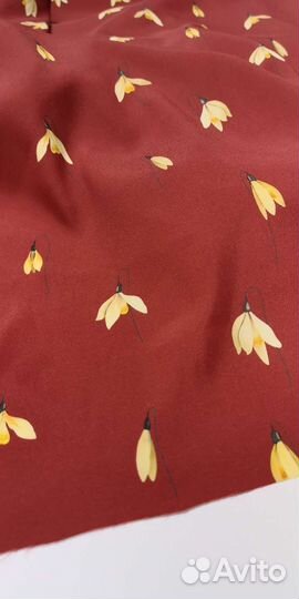 Отрез ткани шелк натуральный