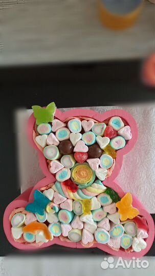 Съедобные букеты из конфет и зефира ручной работы