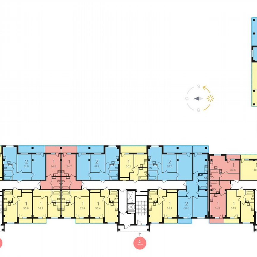 3-к. квартира, 84,5 м², 9/15 эт.