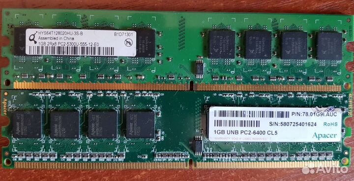 Оперативная память ddr2 1Gb