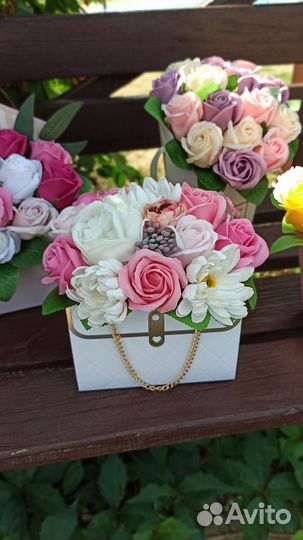 Букет из мыла, цветы, подарок учителю, воспитателю