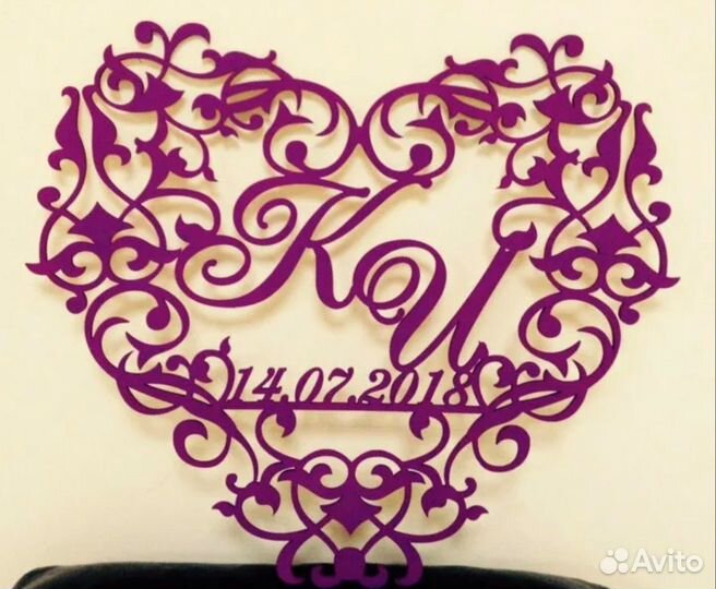 Монограмма на свадьбу (свадебный герб)