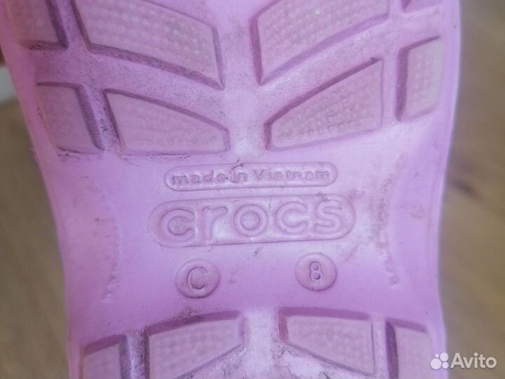 Детские резиновые сапоги crocs c 8