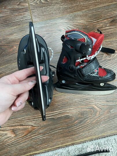 Коньки хоккейные детские раздвижные 27-30р