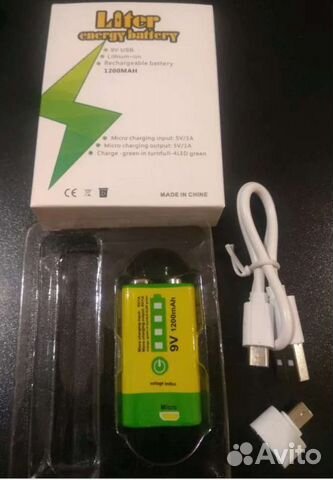 Перезаряжаемая батарейка типа 