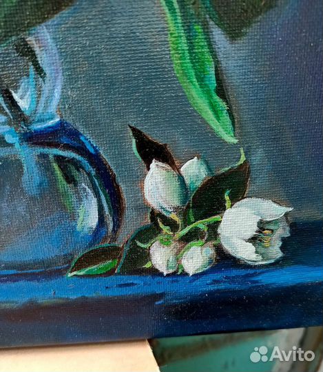 Картина холст масло Букет Розовых Роз