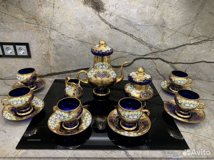 Чайный сервиз Богемский стекло