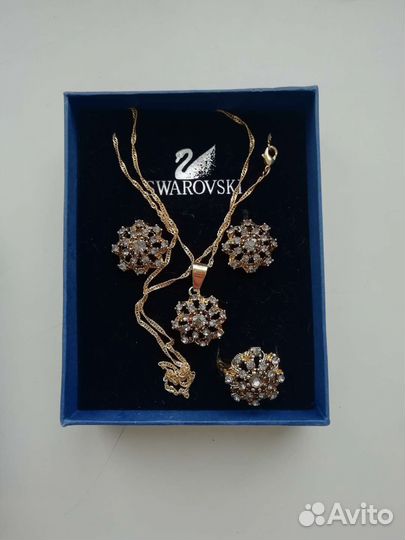 Комплект сваровски, бижутерия