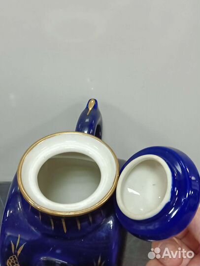 Заварочный чайник кобальт гжель