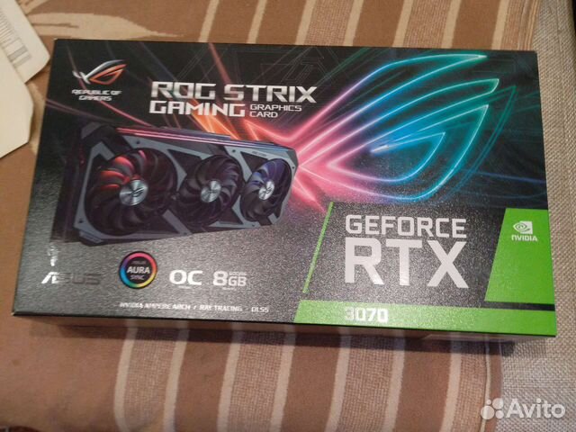 Видеокарта Asus rtx 3070 ROG strix gaming