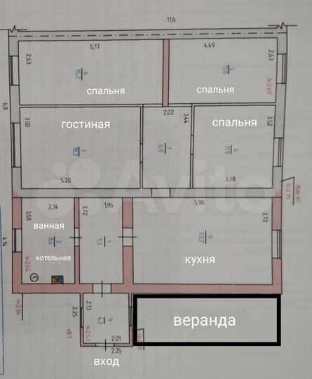 Дом 105 м² на участке 10 сот.