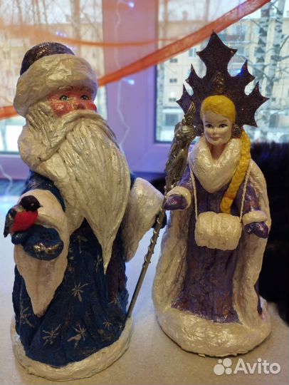 Ватные елочные игрушки