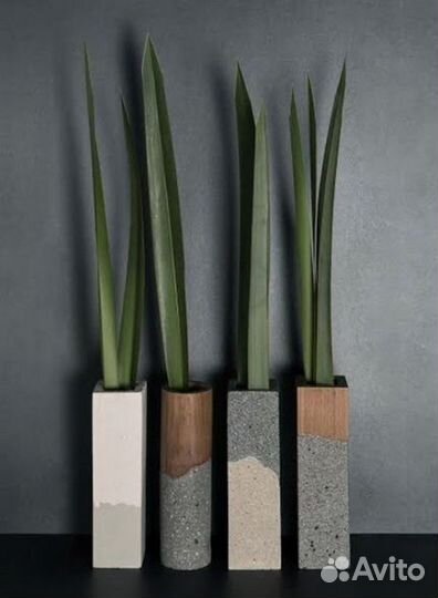 Кашпо горшок для цветов из цемента