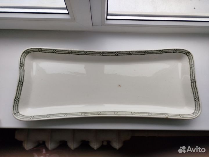 Поднос, фарфор, конец 19 века, Кузнецов