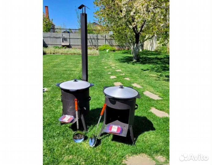 Печи под казан с трубой