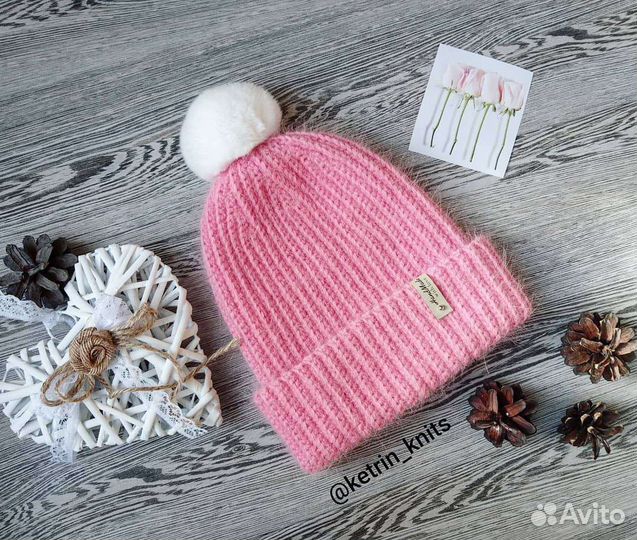 Шапка пух норки новая