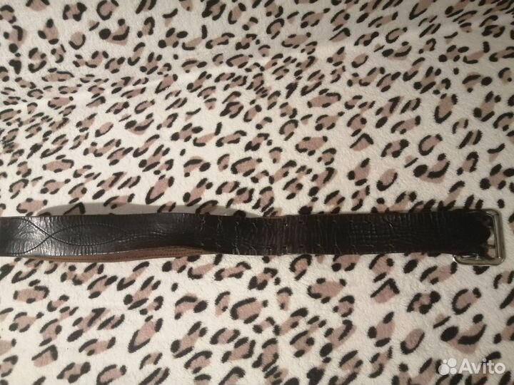 Мужской кожаный ремень офицерский