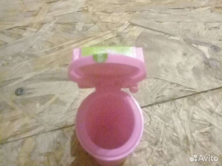 Унитаз кукольный розовый
