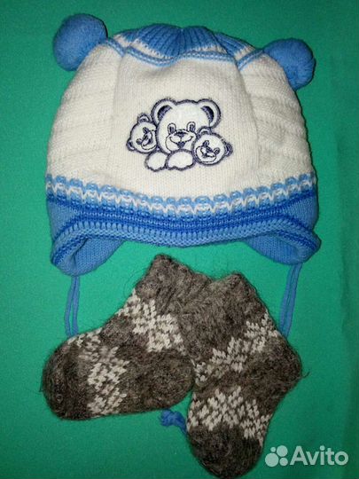 Шапочка зимняя на мальчика