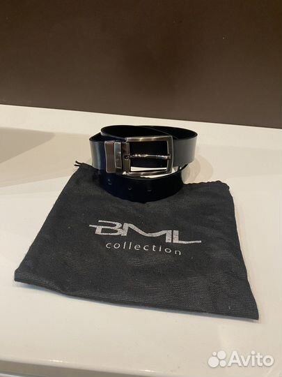Ремень BML из натуральной кожи двусторонний