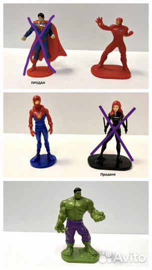 Игрушки Фигурки Marvel Sweet Box Киндер разные