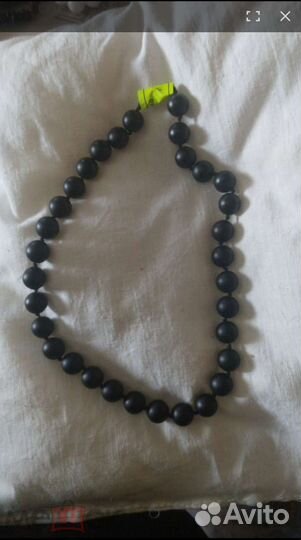 Бусы шунгит 42 см крупные натуральные