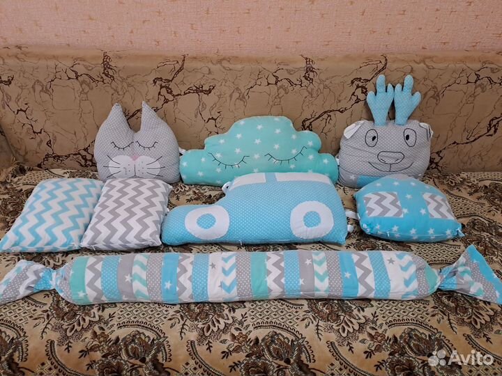 Подушки бортики в кроватку