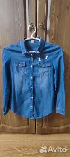 Джинсовая рубашка Ostin. Рост 164