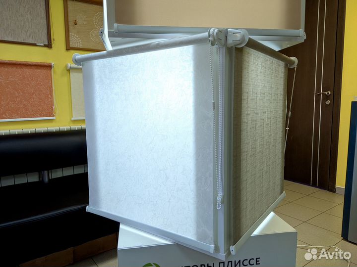 Рулонные шторы, жалюзи Mini RM айс белые Омск