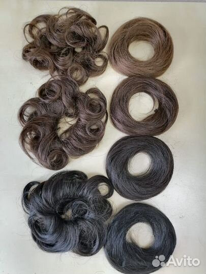 Шиньон резинка из натуральных волос