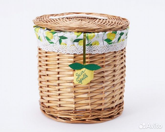 Корзина плетеная для белья