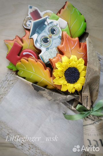 Букет из пряников, сладкий букет на 1 сентября