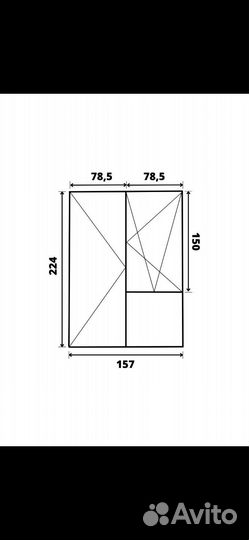 Схема окна двери