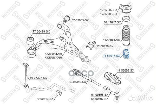 Отбойник амортизатора Hyundai Lantra 96-00, KIA