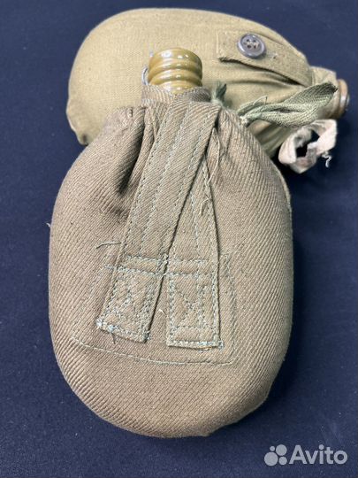 Фляжка армейская алюминиевая СССР с чехлом