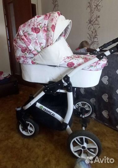 Коляска 3 в 1 BabyLux Tropikal