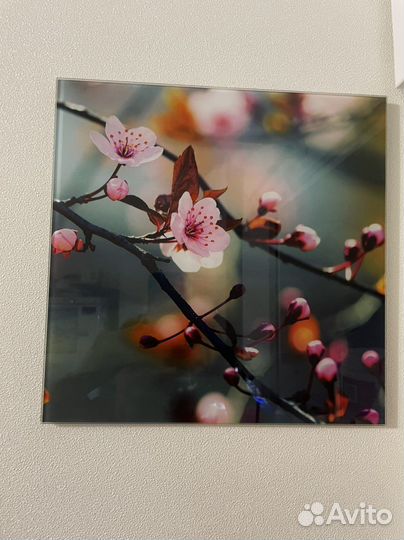 Картина на стекле Десерт и Сакура