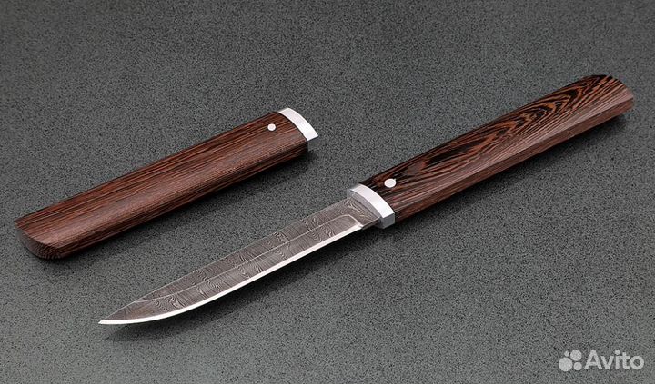 Нож Дамский-2 сталь дамаск, рукоять и ножны венге