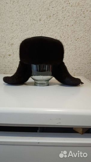 Норковая мужская шапка ушанка