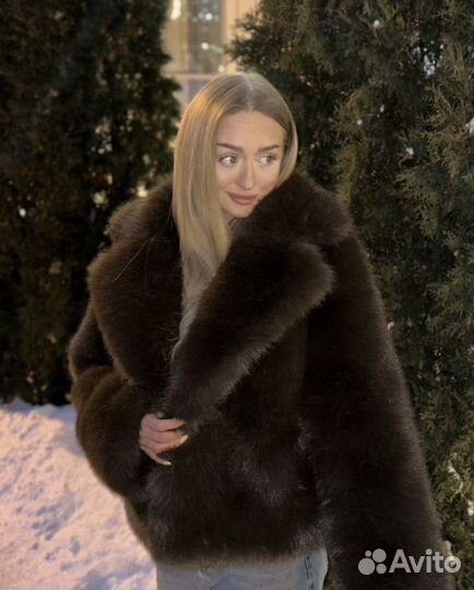Шуба коротка искуственная экошуба