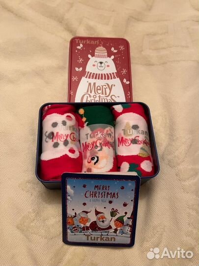 Подарочный набор, турецкие носки новогодние Turkan