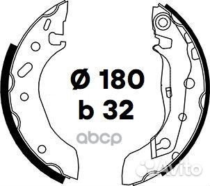 Колодки тормозные барабанные зад GF4580