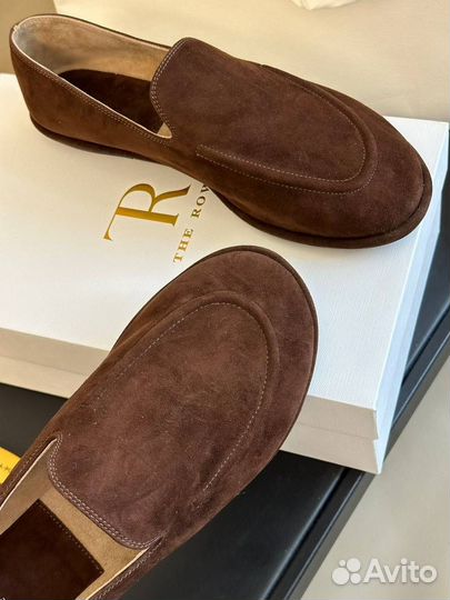 Лоферы женские The Row натуральная замша