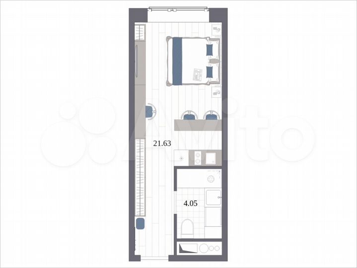 Апартаменты-студия, 25,7 м², 9/14 эт.