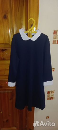 Платье школьное синее