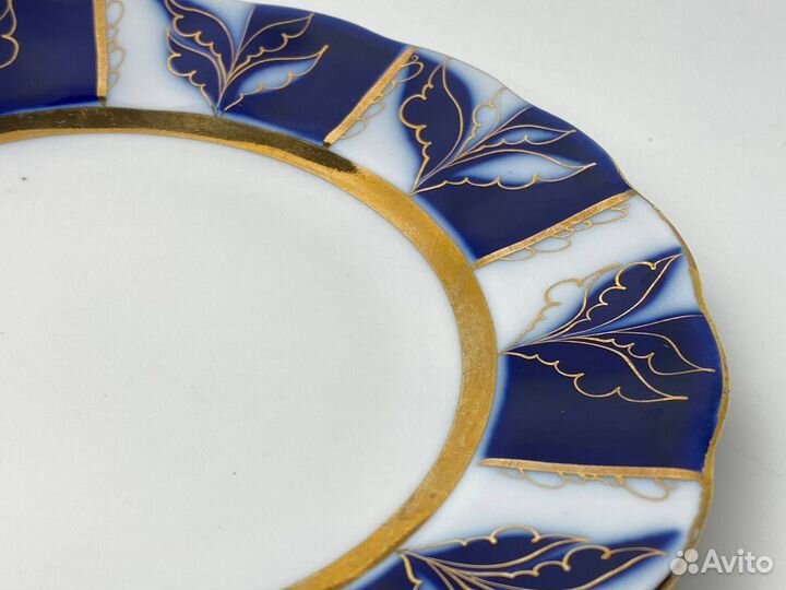 Фарфоровые десертные тарелки Кобальт лфз