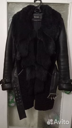 Полушубок женский комбинированный