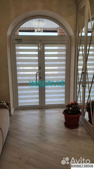 Горизонтальные жалюзи на створки