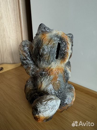 Копилка кот гипс