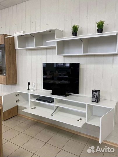 Тумба под тв с полками